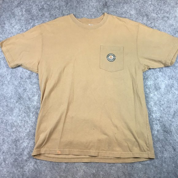 Carhartt Other - Carhartt T Shirt L Mens Workwear Short Sleeve Brown Pocket Logo 100 Cotton Brown